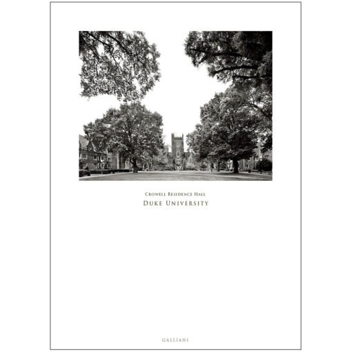 Crowell Residence Hall Duke University Wall Art Black & White Photography - Image 2