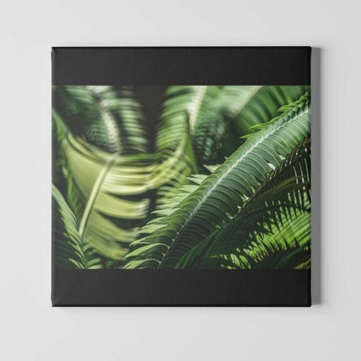 Fern-Plant-Leaves-in-the-Sun-Canvas-Wall-Art-Mount