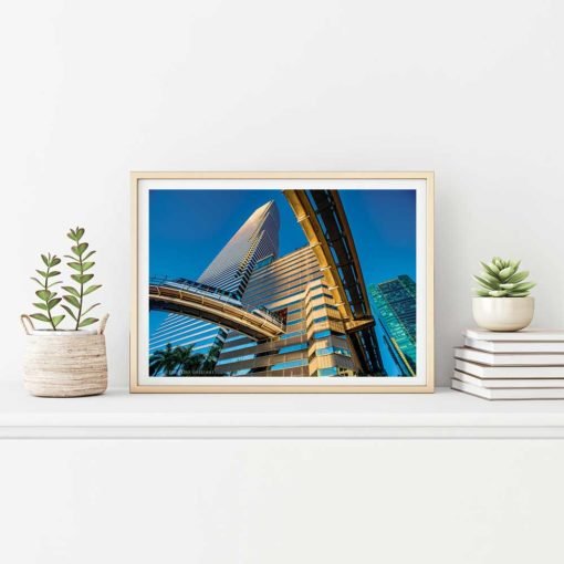 Brickell-Metromover-Canvas-Wall-Art-Beige-Frame Color Photography