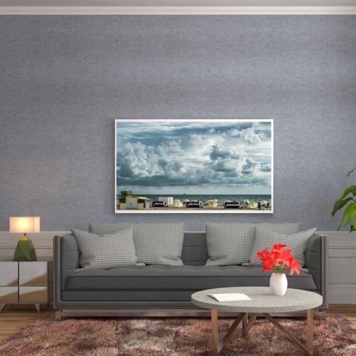 Cloudy-Skies-South-Beach-Canvas-Wall-Art-Decor Color Photography