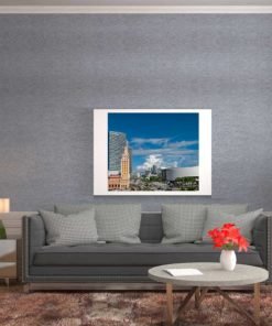 Downtown-Miami-Freedom-Tower-&-Arena-Canvas-Wall-Art-Mount