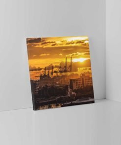 Golden-Sunset-Port-of-Miami-Canvas-Wall-Art-Photography